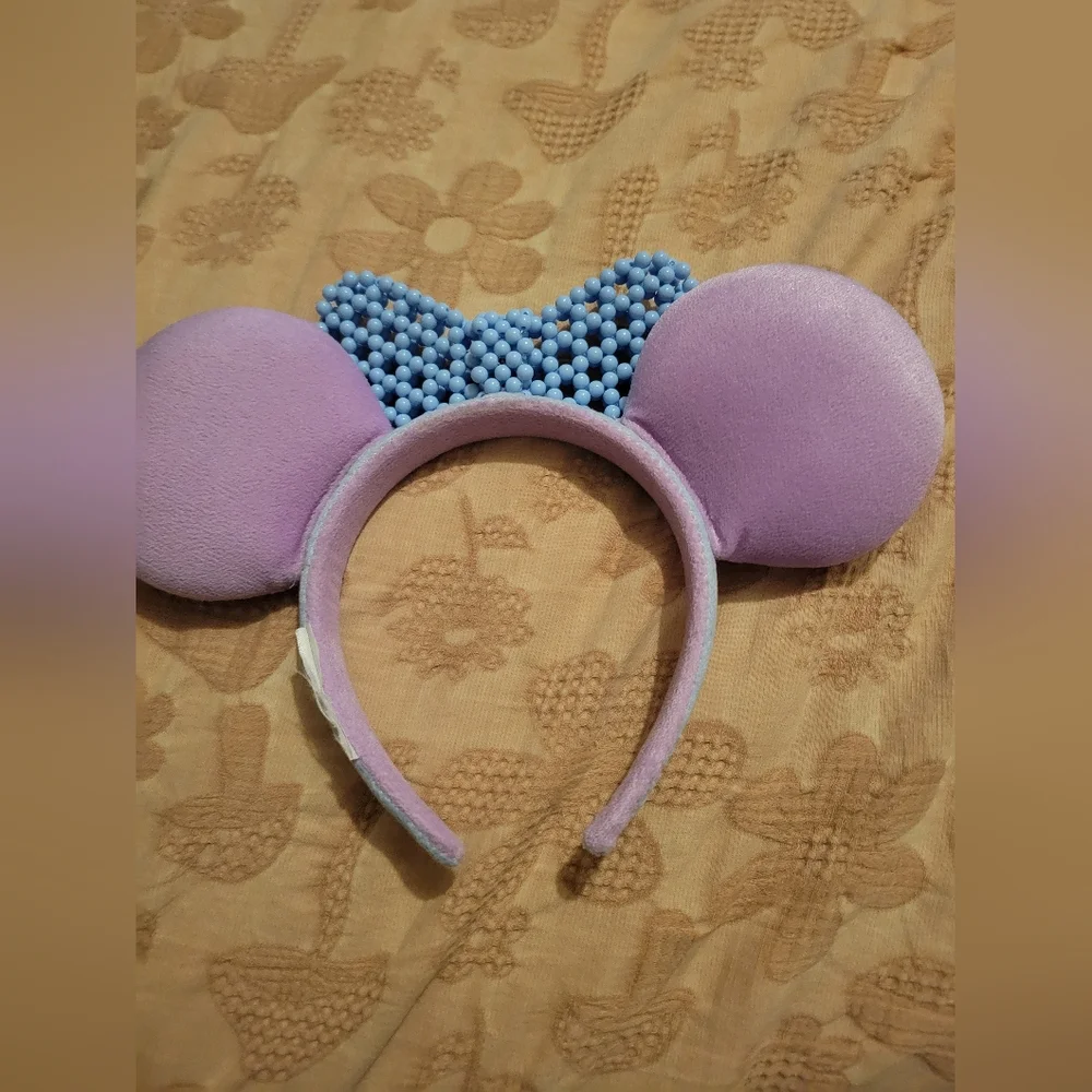 Purple and Blue Minnie Mouse Ears Headband - Picture 2 of 2